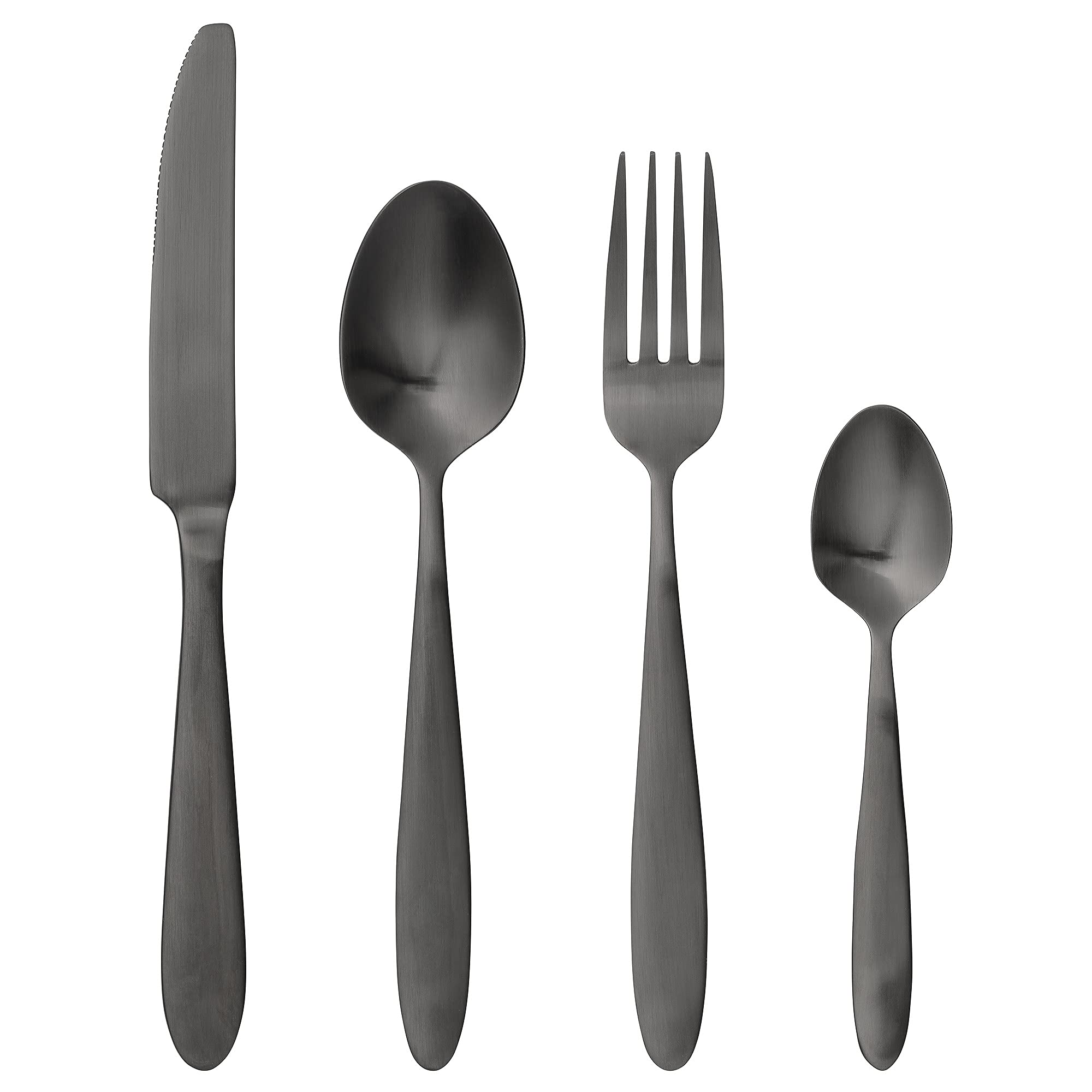 Cutlery 4 Pcs Set, Black