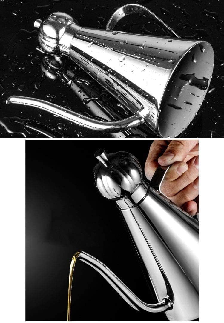 Vinegar Bottle Anti-Leakage Oil Dispenser Olive Oil Pot Stainless Steel Can Bottle Dispenser with Drip-Free Spout Vinegar Container Bottles Pot