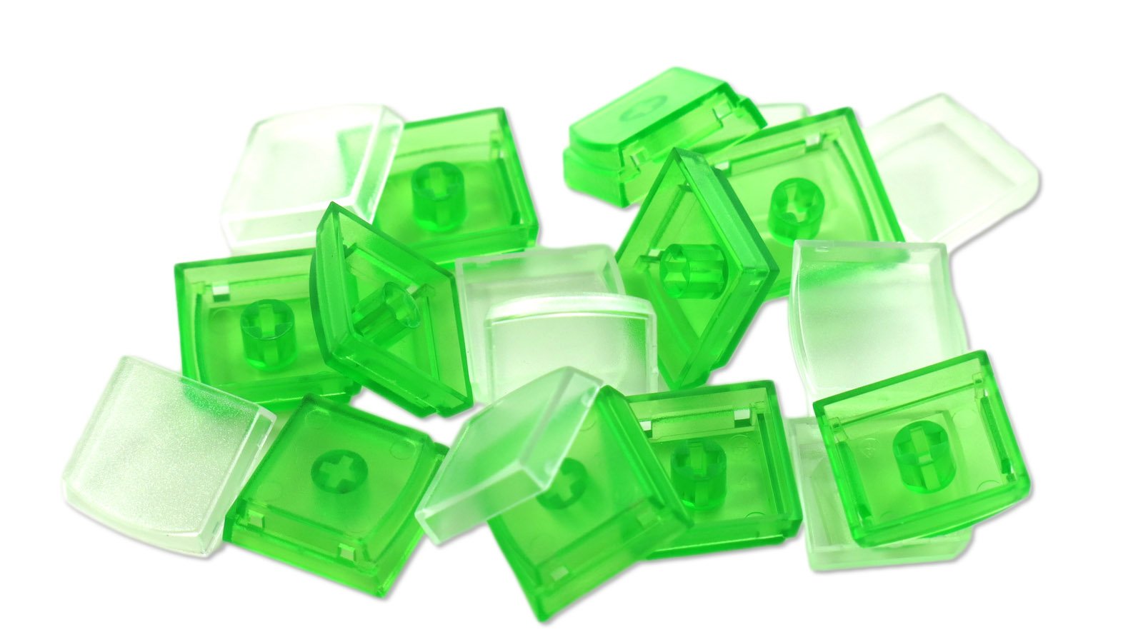 X-keys Keycap Cherry MX Compatible (1x1, Green, 10 Pack)