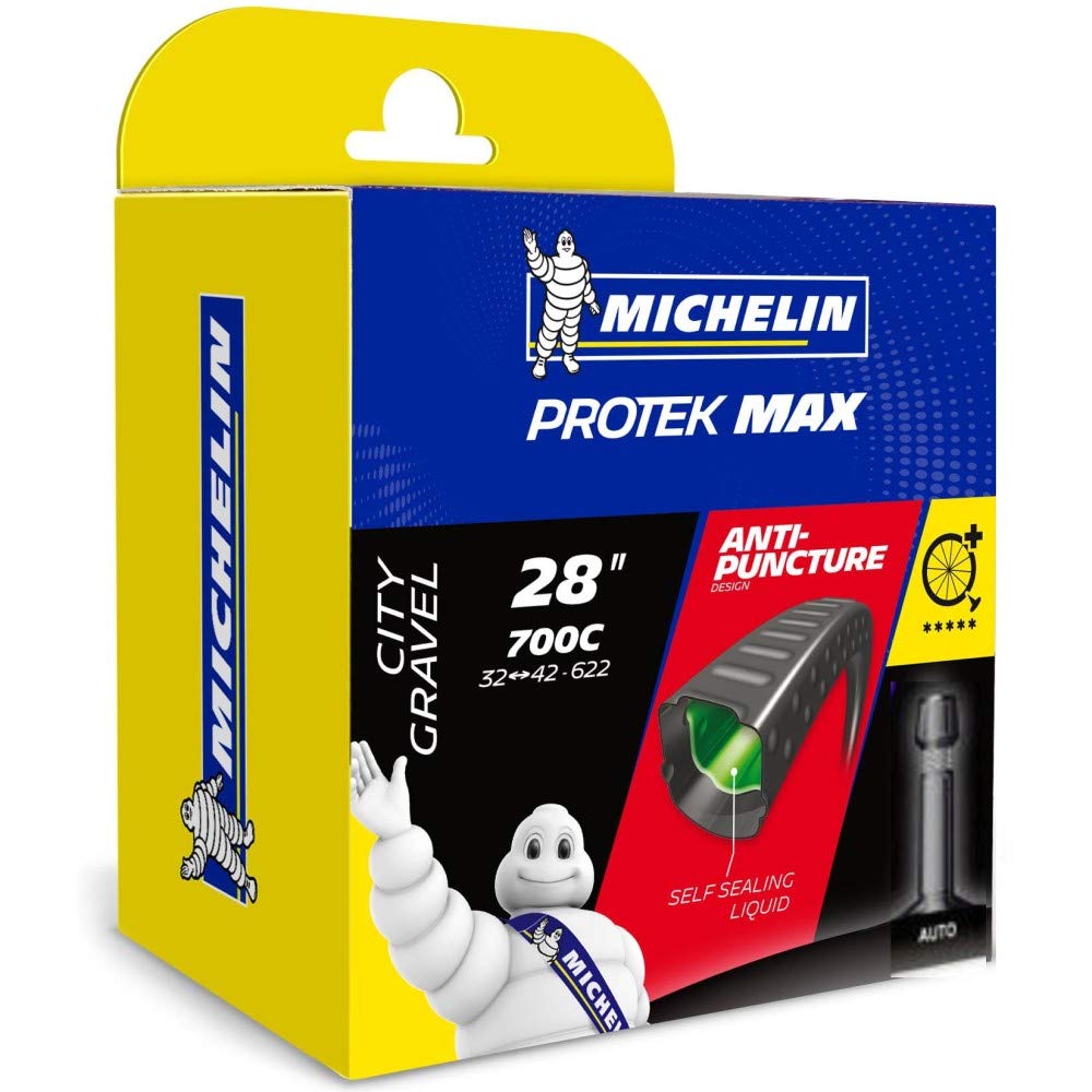 MICHELINA3 Protek Max Bicycle Tube - 700x32-42/27x1 3/8 - Black/White Box