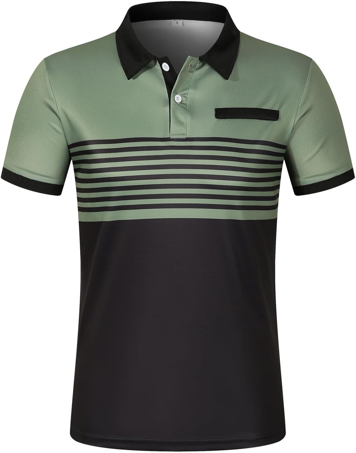 Men's Casual Polo Shirts Short Sleeve Fashion Golf Shirt Classic Striped Slim Fit T-Shirts - Image 2