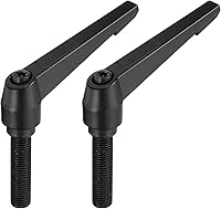 Vista 13 de uxcell - Juego de 2 tiradores ajustables de palanca de sujeción con botón macho roscado