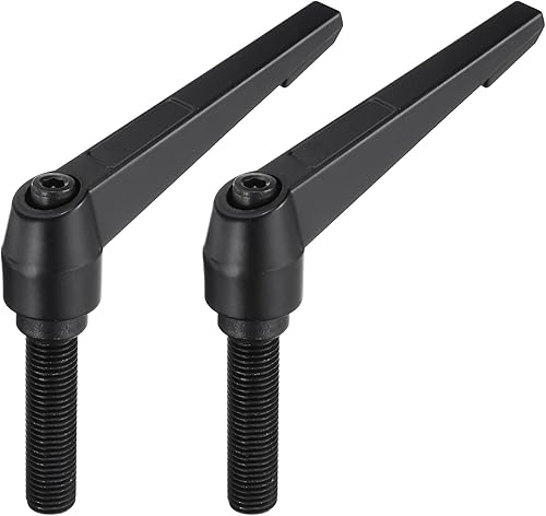 Miniatura 36 de uxcell - Juego de 2 tiradores ajustables de palanca de sujeción con botón macho roscado Negro -,Naranja,https:/ www.Yaxa/dp/undefined