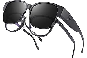 Polarized Fit-Over Sunglasses: Frames for Men and Women with UV Protection and...
