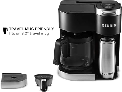 Miniatura 10 de Keurig K-Duo - Cafetera de cápsulas y jarra K-Cup de una sola porción, con múltiples tamaños de preparación, depósito extraíble de 60 onzas, jarra