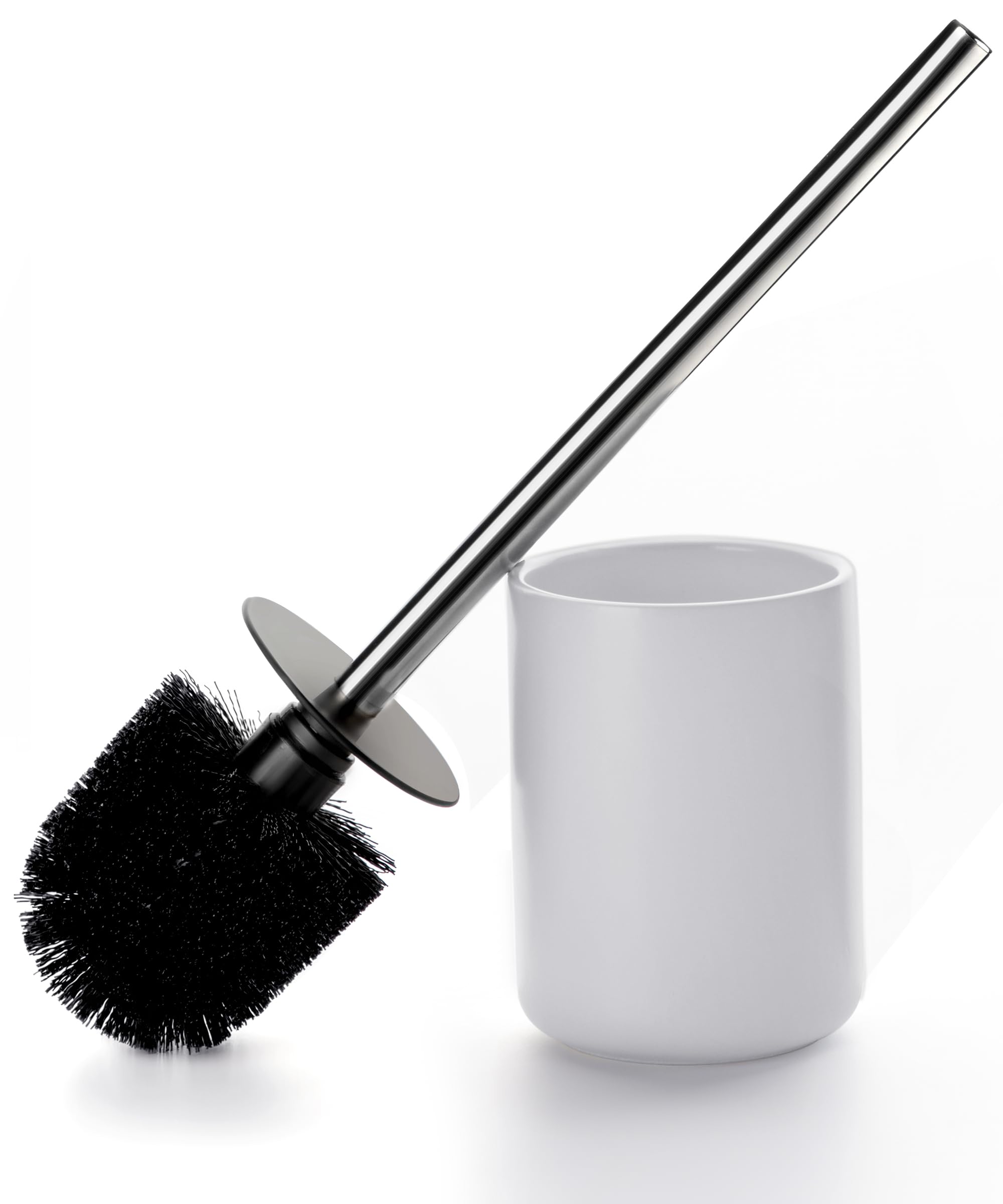 Ceramic Toilet Brush and Holder Set, Toilet Bowl Cleaner Brush