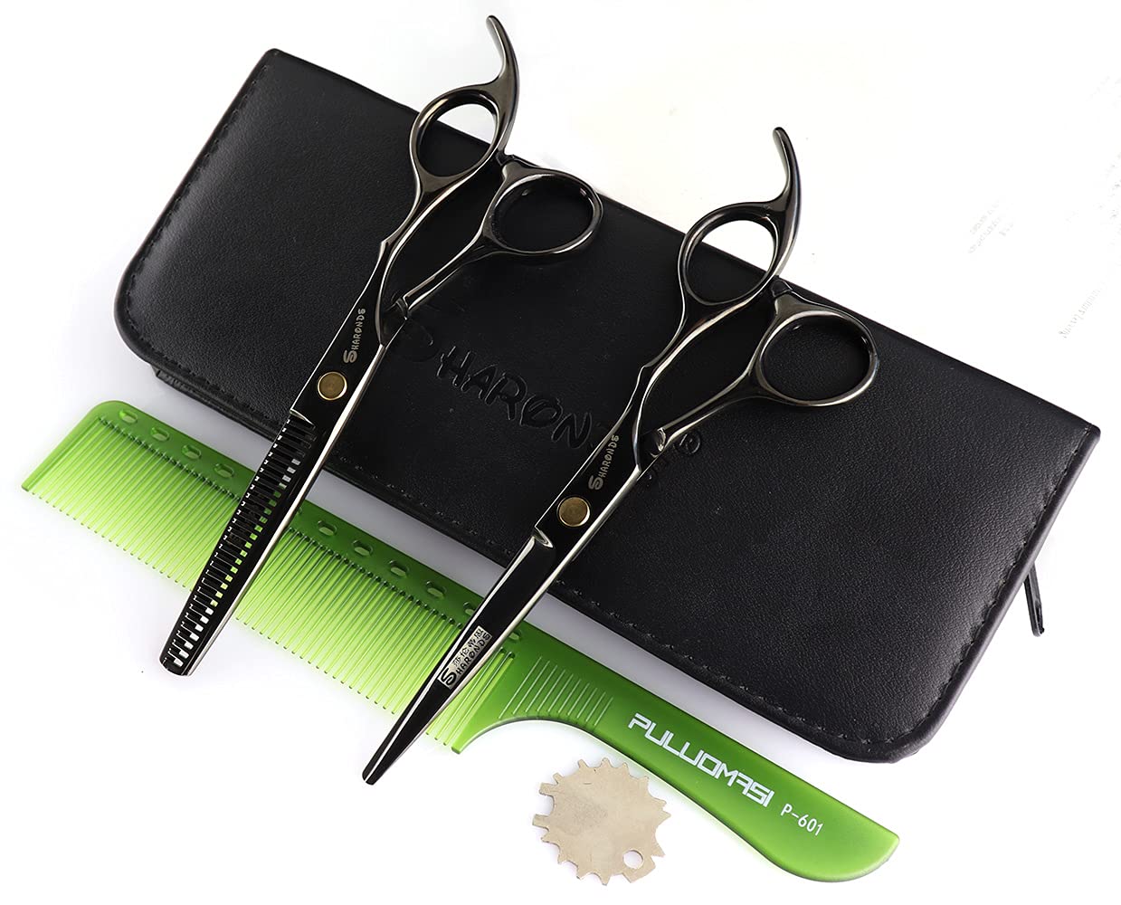 Juego de tijeras de peluquería de 6 pulgadas para corte de pelo profesional, kit de peluquería japonés de acero inoxidable para peluquería