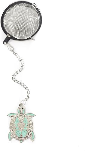 Infusor de té con encanto, dije de esmalte de té de hojas sueltas para té, bebida de hierbas, filtro de té de bola de malla de acero inoxidable de 2