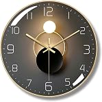 Ergocar Wall Clock, Art Deco Wall Clock, Non-Ticking Silent Modern Metal Wall Clock, Suitable for Living Room, Bedroom, Study Room, Office