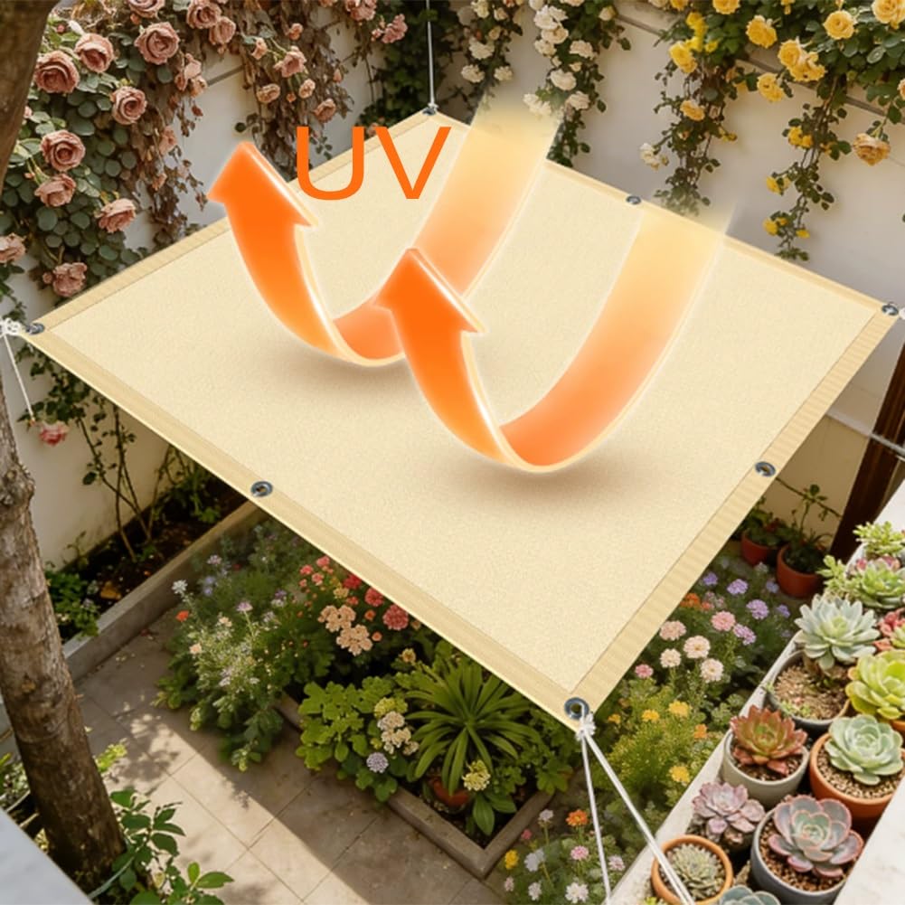 GRRICEPL wasserdichte Wellenmarkise Mit Ösen, Maßgefertigtes, Ausziehbares Sonnensegel, Für Terrasse, Veranda, Garten Und Hinterhof