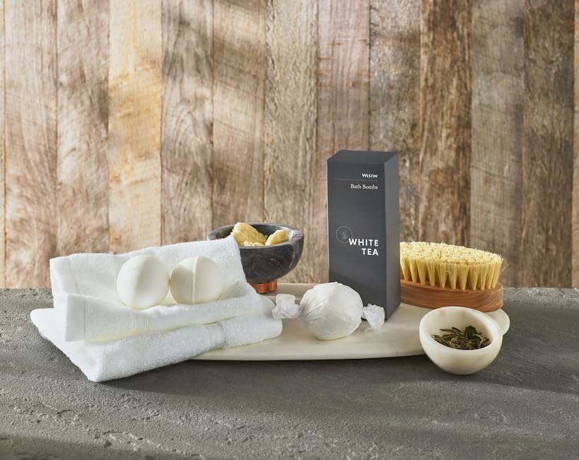Miniatura 3 de Westin White Tea Bath Bombs - Baño de burbujas con aroma de hotel de lujo, aceite de cártamo y manteca de cacao, 2.5 onzas (paquete de 6)