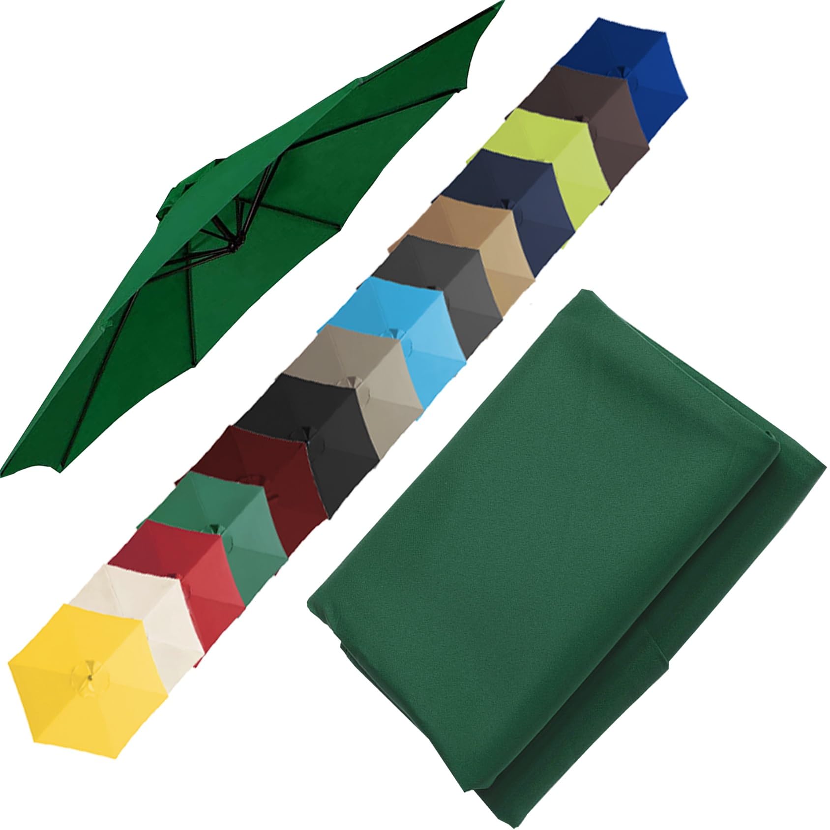 Replacement Canopy Top, Patio Umbrella Replacement Cloth, Garden Canopy Cover Replacement Cover For 200cm(6.5')-6 Arms 270cm(8.8')-6 Arms 270cm(8.8')-8 Arms 300cm(9.8')-6 Arms 300cm(9.8')-8 Arms(Color