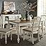 Liberty Furniture Cumberland Creek Pedestal Dining Table Set - Farmhouse Style With Leaf, White/Nutmeg Finish