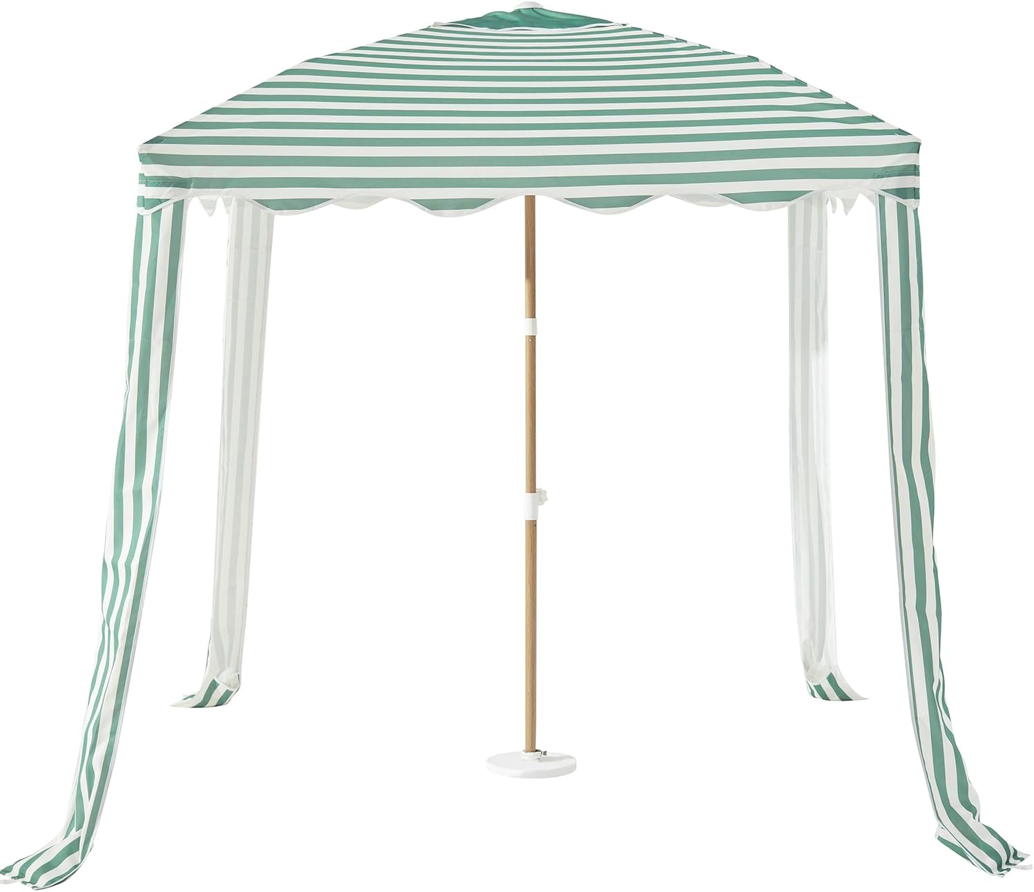 striped beach cabana with vent and sand pockets, 6.5ft x 6.5ft upf 50+ sun shelter, easy setup portable beach canopy, wind-resistant beach tent, base not includedv (avocado)