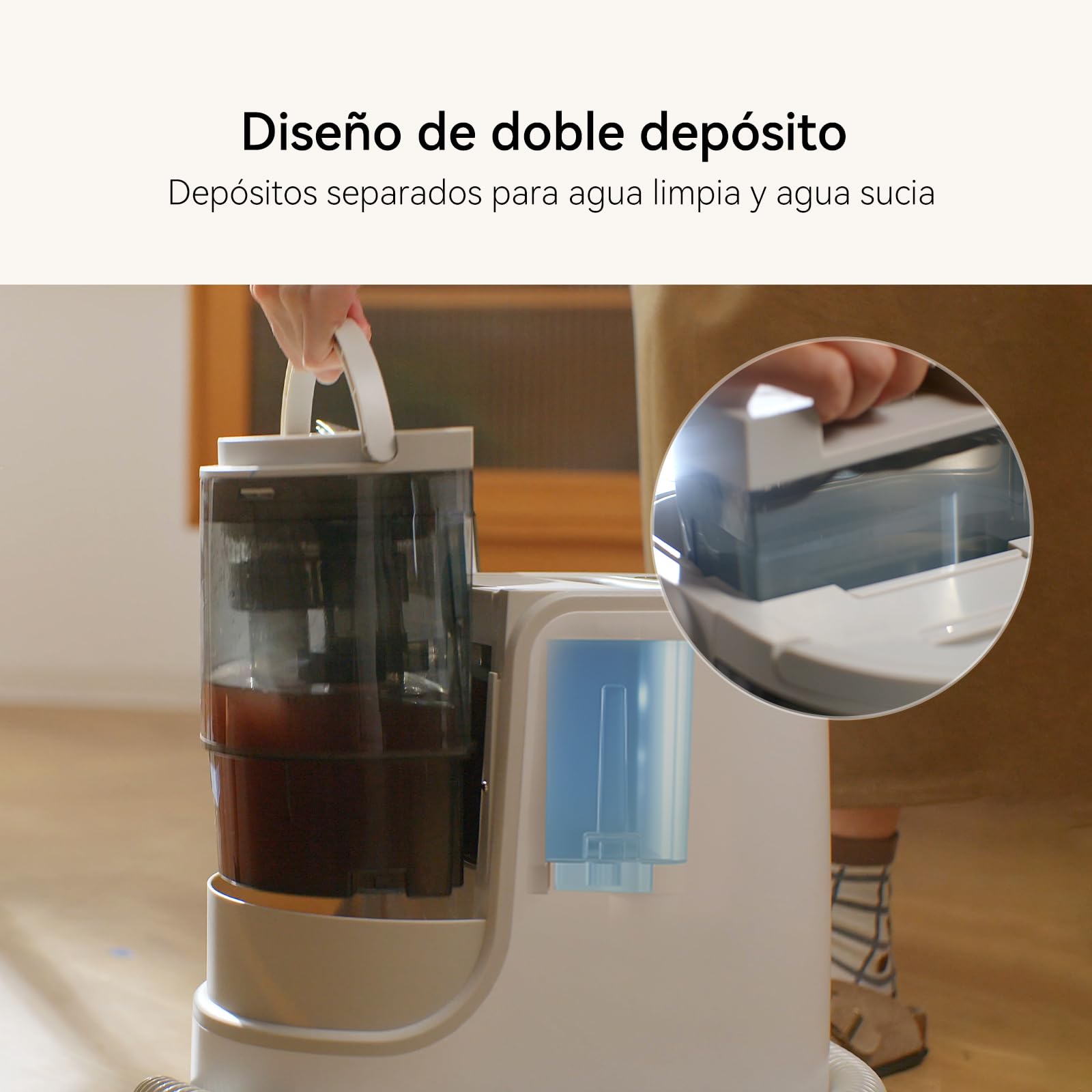 Bear SC3 Aspiradora de Agua Tapiceria Limpiador 1700W, Limpia Aspirador Tapicerias con Agua Sofa Maquina Limpiar para Moquetas Alfombras Colchones,Sofá Auto Coches