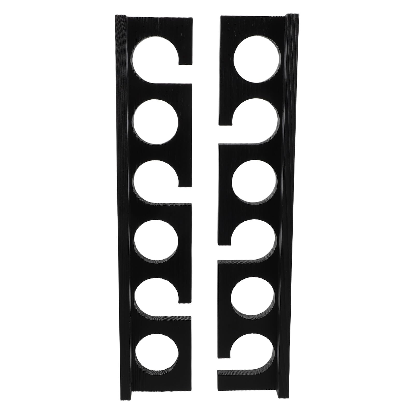 SOIMISS 2 Pezzi Supporto Parete per Canna da Pesca in Legno Solido Slot Orizzontali Organizer Montaggio Muro per Garage e Ambienti Compatti Porta Canne Pesca