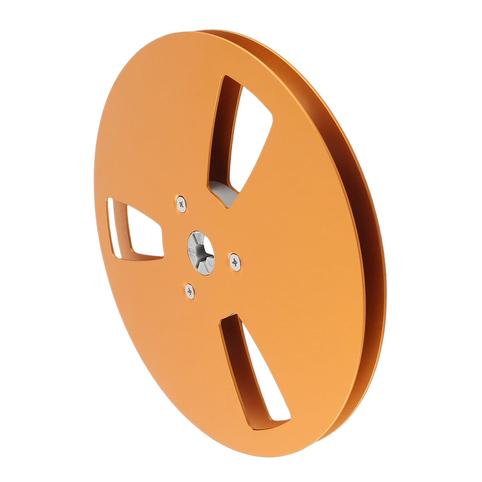 Carrete de Cinta Vacío de 1/4 de 7 Pulgadas para Reproductores de Cinta TEACs Roar Reel to Reel, Aleación de Aluminio con 3 Orificios para Abrir la Máquina, Abridor de Piezas, (Oro)