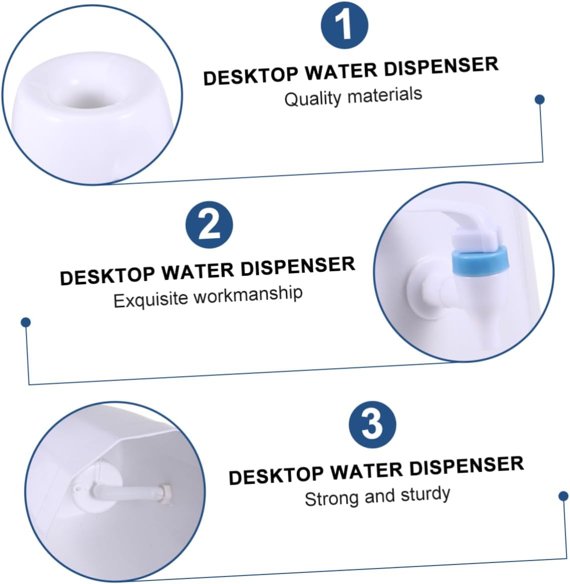 Countertop Water Dispenser Stand Plastic for Barrelled Water Energy Saving Design Easy to Clean for Home Office Use