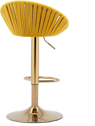 Miniatura 8 de Taburetes de bar modernos ajustables con respaldo, juego de 2, taburetes giratorios de altura de mostrador, taburetes de bar para encimera de