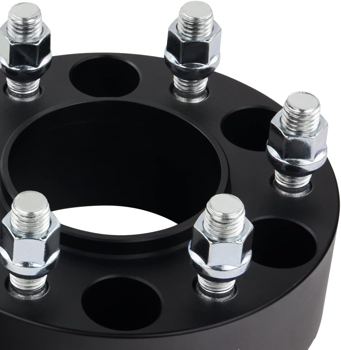 Supreme Suspensions - 2pc Set of 2 Hub Centric Wheel Spacers for 2019-2023 Ford Ranger / 2021-2023 Ford Bronco 6-Lug [BP: 6x139.7mm / CB: 93.1mm / Studs: M12x1.5] - 4 Tire Valve Stem Caps Included