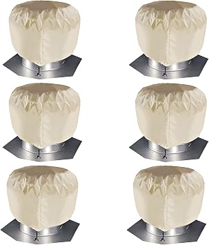 Turbine Roof Vent Cover Nopwer - House Roof Turbine Hoods Shield Canvas 20" x 20" 6Pcs
