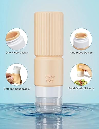 Miniatura 5 de Botellas de viaje para artículos de tocador, aprobados por la Tsa, recipientes de tamaño de viaje de 3 onzas, a prueba de fugas, accesorios de viaje