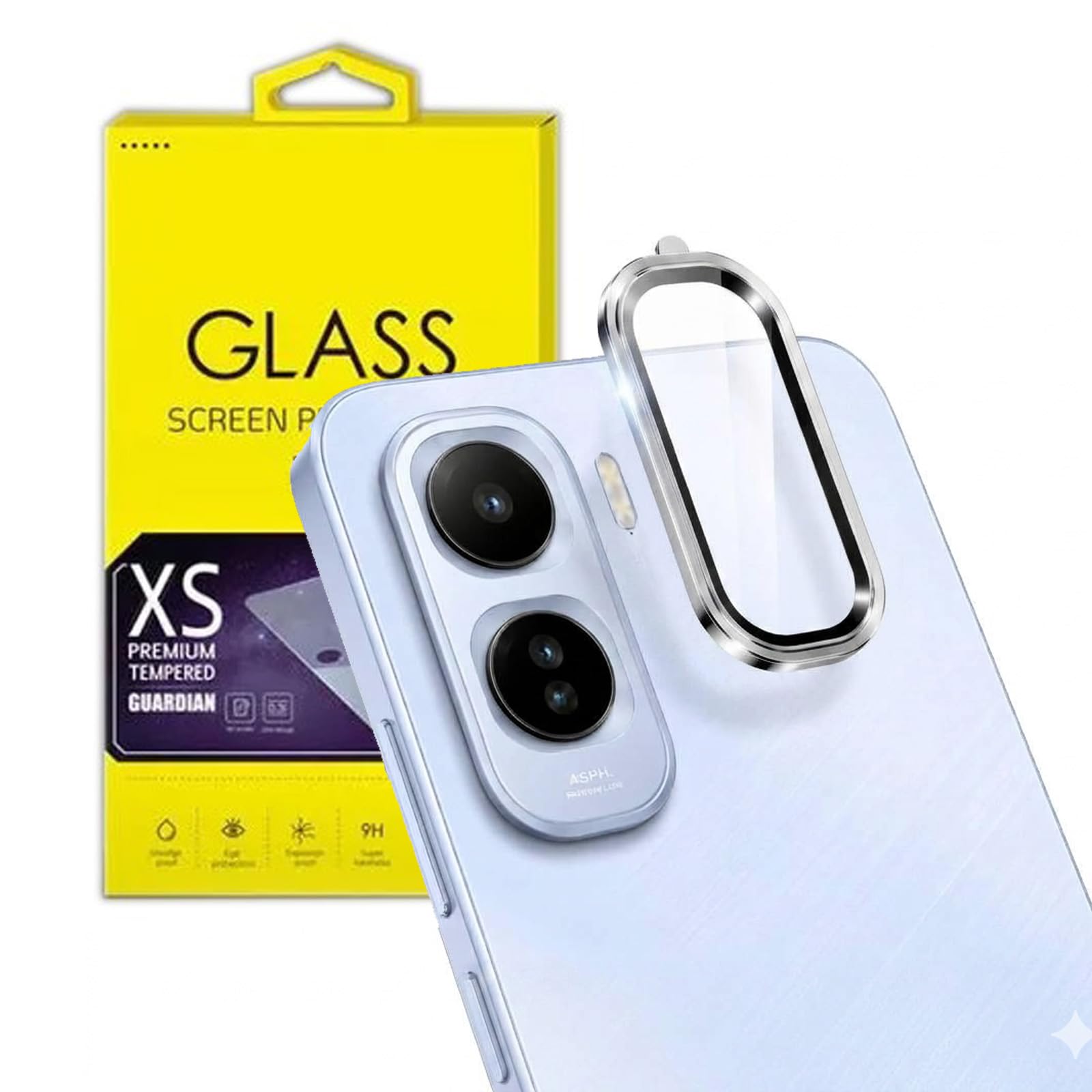 Combatible with Vivo T5 Pro 5G(SILVER) Camera Lens Protector | Individual Metal Ring with 9H Hardness | Scratch-Proof Camera Screen Protector | Stylish Accessories, Case Friendly (SILVER).-image-32