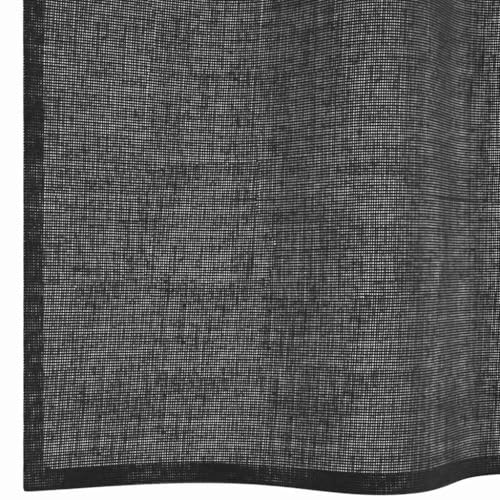 Voile Noir rideaux 140x140 cm tamisant intimité décoration salon chambre - 6