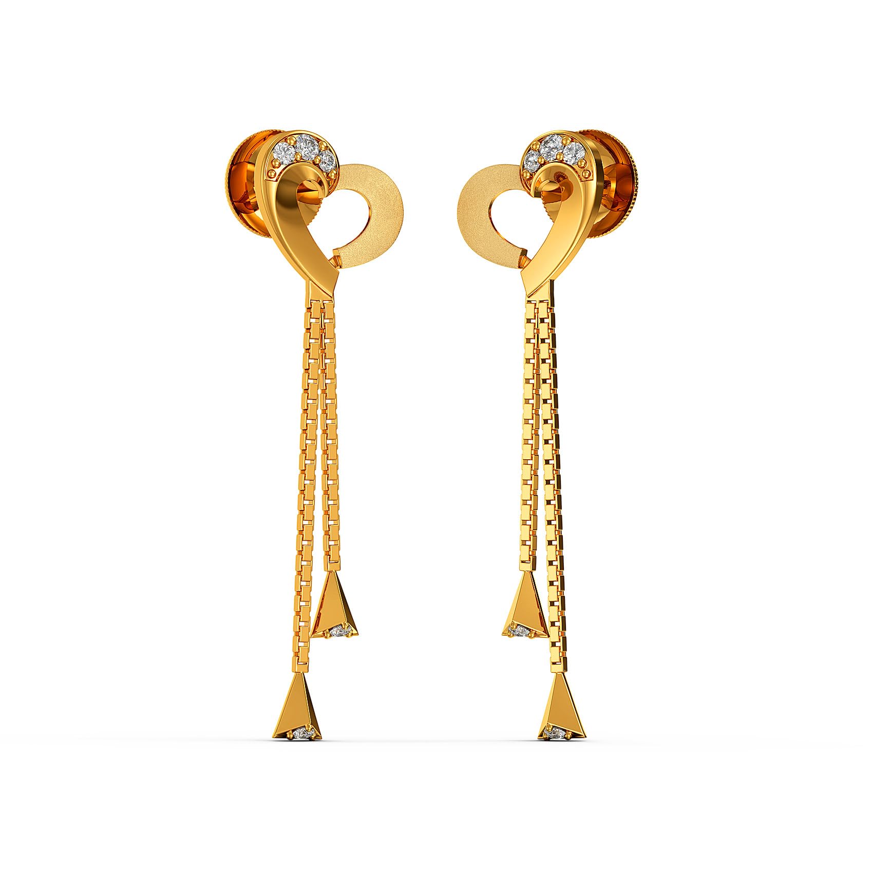 joyalukkas 22 KT Purity | HUID & BIS Hallmark | Soul Gleam Gold Earrings For Women-picture-44