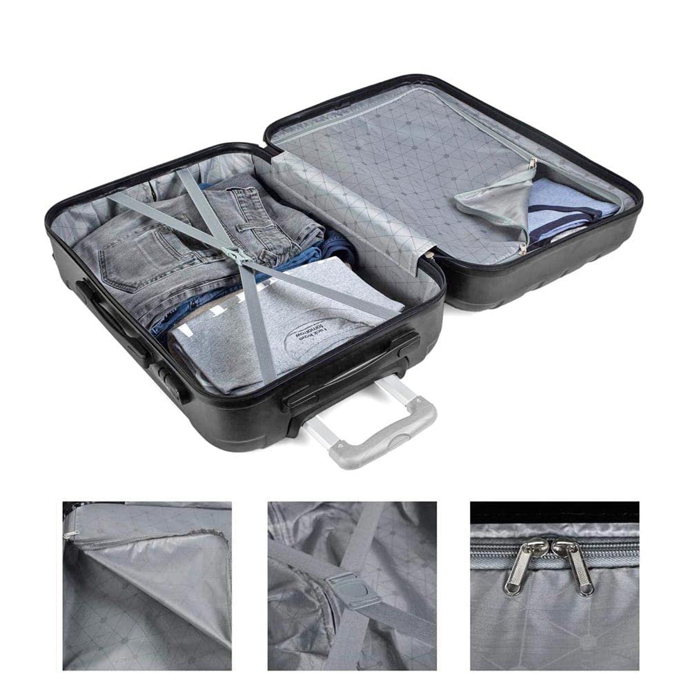 MODELISA - Maleta De Equipaje Avión Polipropileno 4 Ruedas Giratoria Cierre Cremallera con Candado Combinación Asa Telescópica 24'' 60X40X26cm, 70L, 3.02kg (M, Verde)