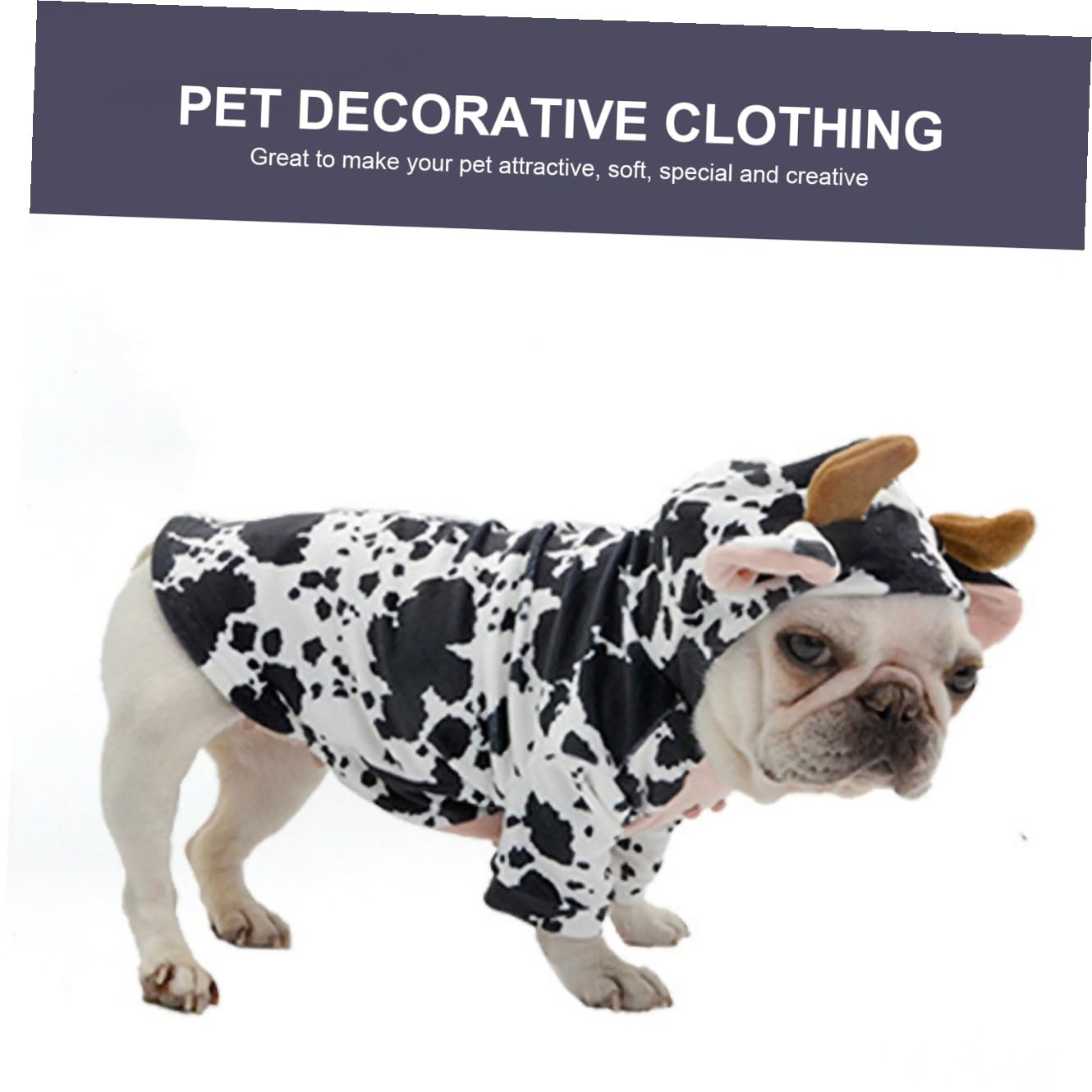 Mipcase 2stücke Kawaii Kuhkostüm Für Haustiere Lustige Tierbekleidung Für Hunde Und Katzen Dekorative Kleidung Für Besondere Anlässe Und Fotoshootings Warm Und Stilvoll
