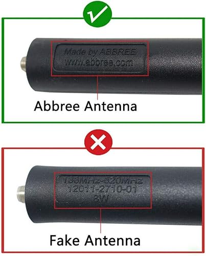 Miniatura 4 de ABBREE Juego del ejército plegable táctica para deportes al aire libre, doble banda VHFUHF de 144430 MHz Antena para Baofeng UV-XR UV-9R Plus