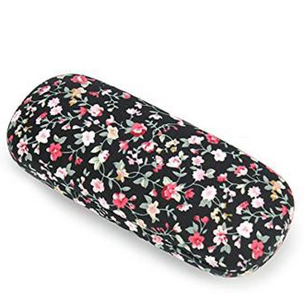 Trusmile Women's Premium Floral Hard Case Spectacle Googles Specs (Black)