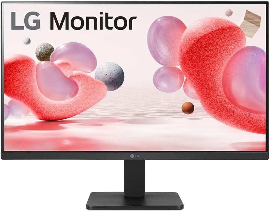 LG 24MR400-B, 24 inch IPS Full HD Monitor with AMD FreeSync, 1ms MPRT, sRGB 99%, 100Hz Refresh Rate, Virtual Borderless, Flicker Safe, Reader Mode, OnScreen Control, HDMI, VGA(Black)