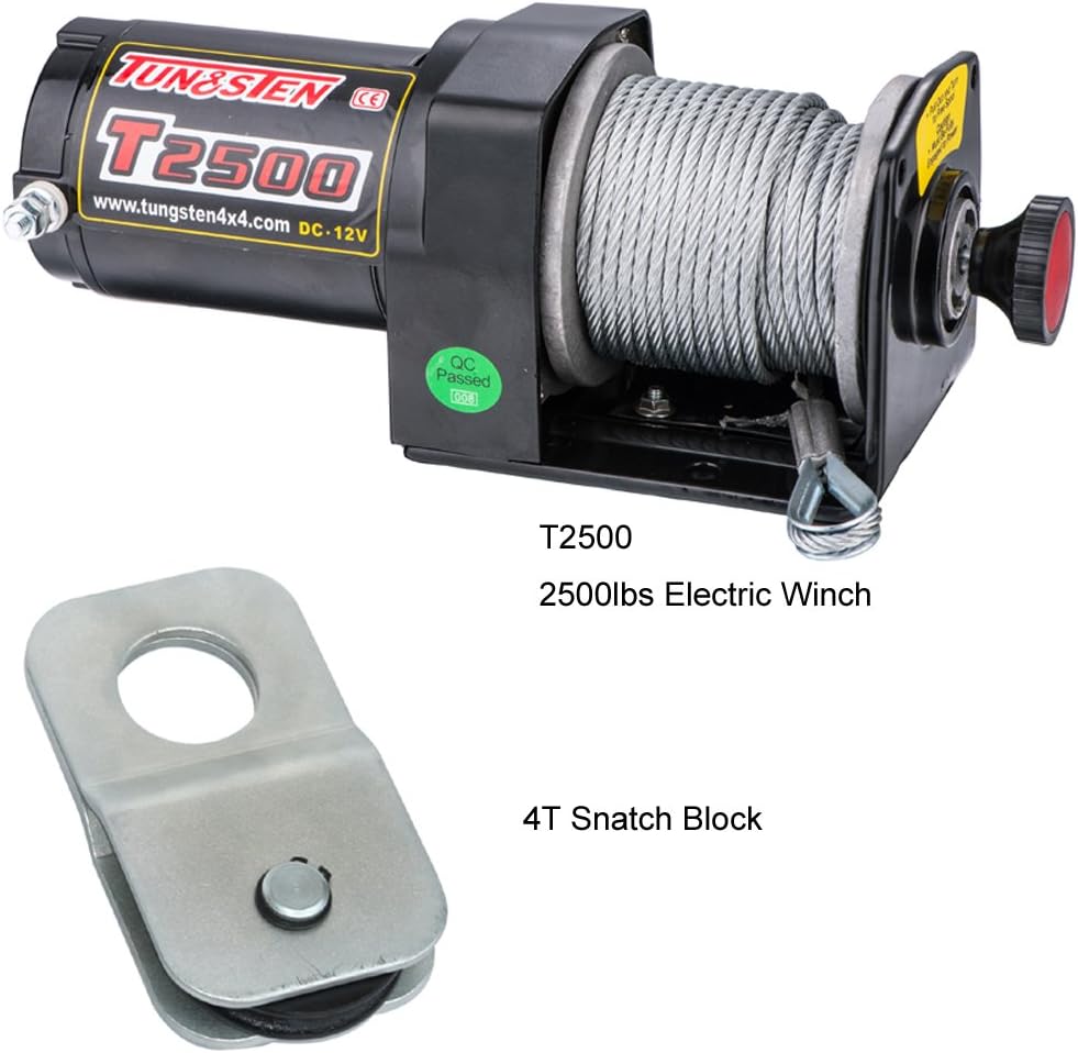 Tungsten4x4 2500lbs Atv Electric Winch Combo-1