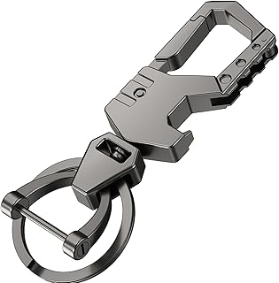 Heavy Duty Keychain Opener with 2 Keyrings Car Keychains, Multifunctional Toolbox for Men and Women Car Keychains
