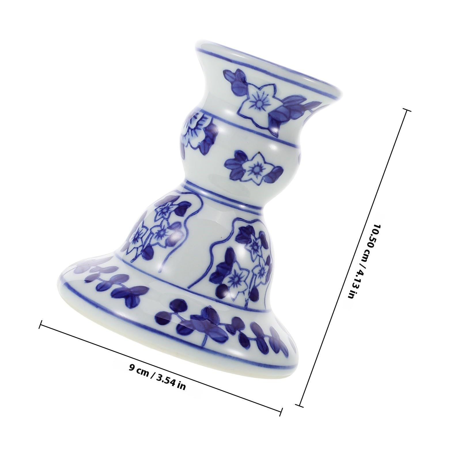 USHOBE Candelabro de Cerámica Azul y White Estilo Clásico, Versátil y Decorativo para Decoración del Hogar en Lugares Románticos y Cafés