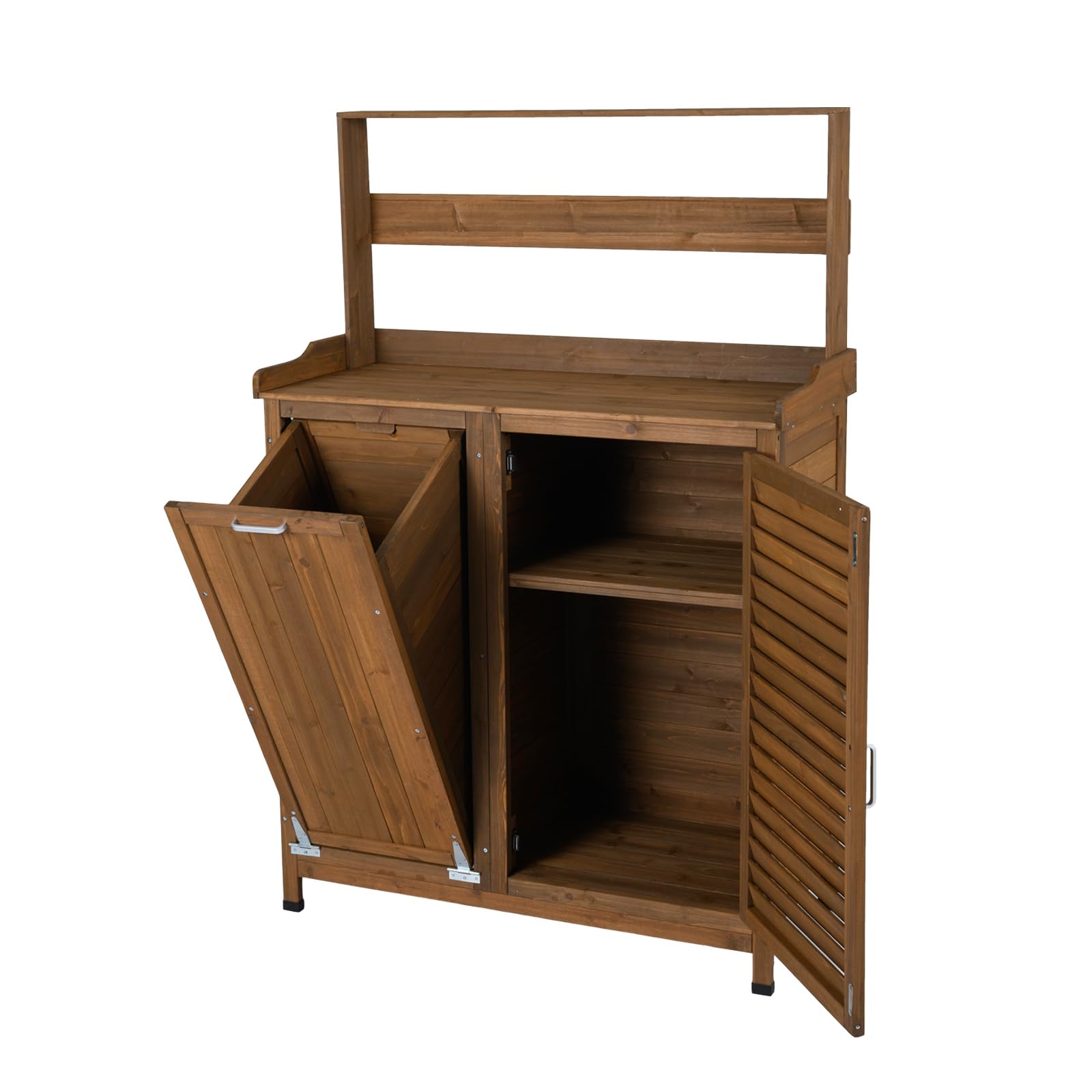 goplus table de rempotage bois extérieur