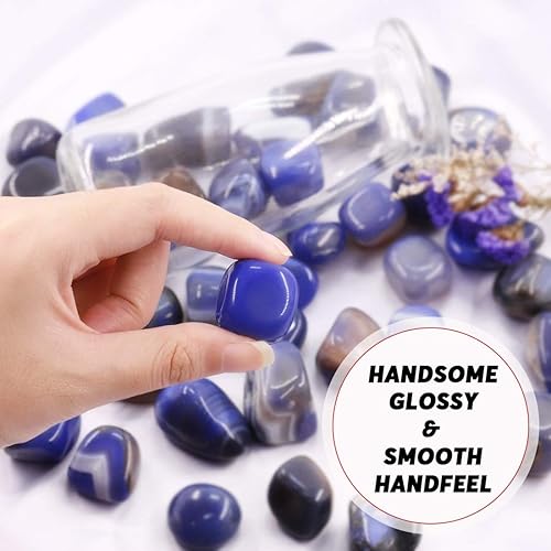 Miniatura 5 de Hilitchi - Piedras de ágata pulidas para plantas, lechos de cactus y suculentas (1 libra), relleno de floreros, decoración de fondo de paisajes