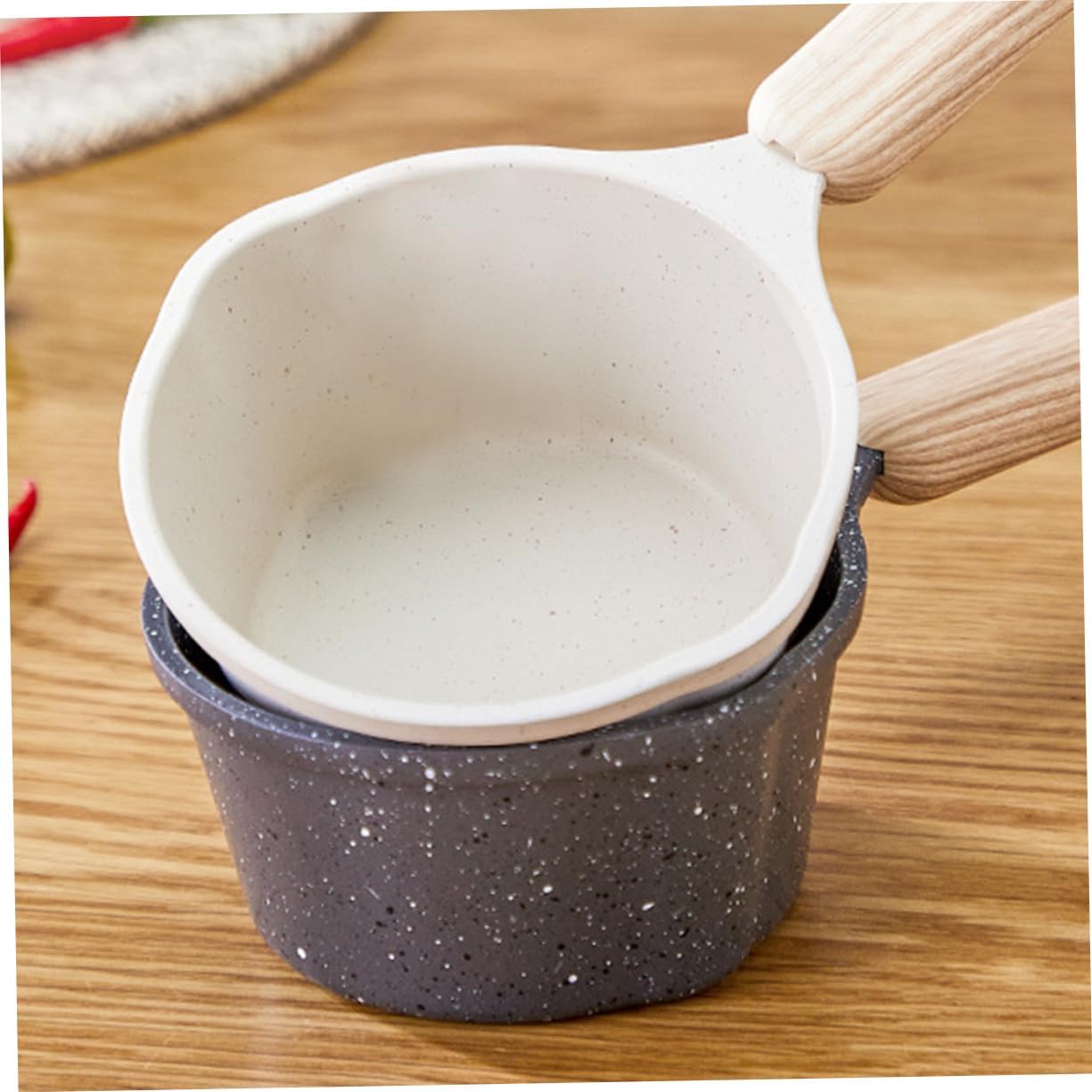 Xmas Butter Melting Pot Aluminum Alloy Small Sauce Pan, 250ml