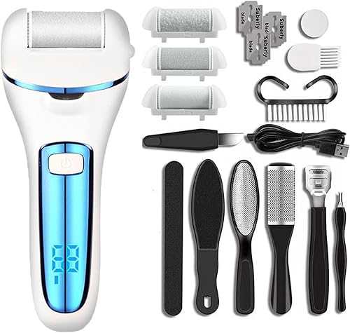 Miniatura 8 de Layhou Amoladora de pie recargable eléctrica pantalla digital removedor de callos pies pedicura herramientas conjunto quitar la piel muerta
