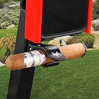 Vista 4 de Desert Fox Golf Organizador de teléfono + soporte para cigarros – Soporte de teléfono ajustable para carrito de golf con clip seguro para cigarros