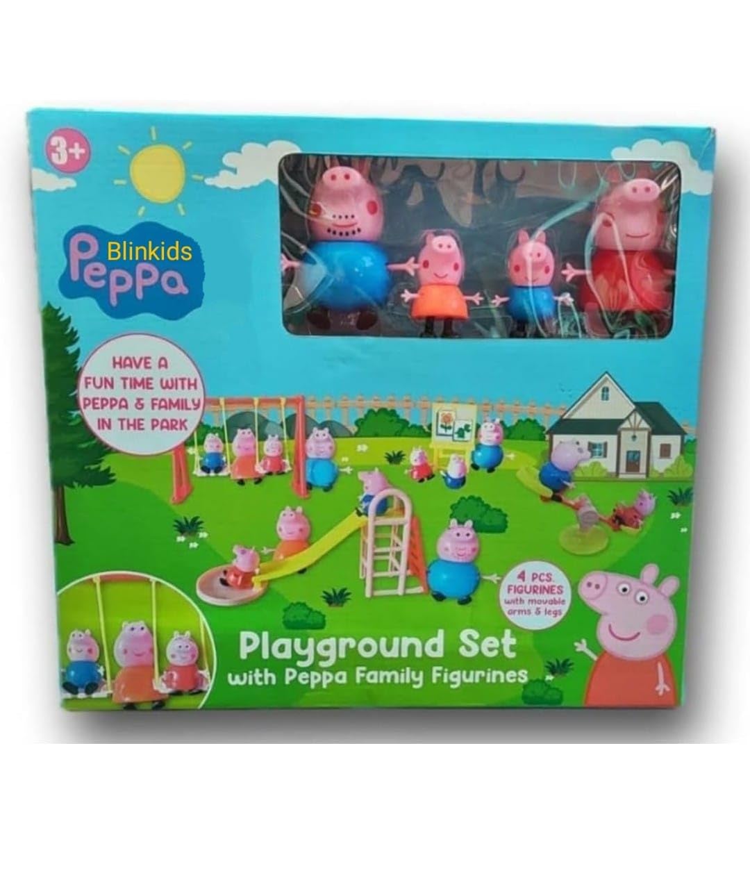Blinkids Toys Peppa Family Playground Park Set with Pig Family Figures, Slide, Swing, See-Saw, Easel Sets Pieces for Kids/Pretend Playground Set for Kids. Best for Birthday Gifts (B0D9BXRVHS) Amazon Price History, Amazon Price Tracker
