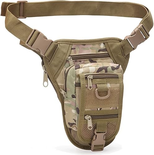 Miniatura 9 de Bolsa táctica militar con cintura ajustable para senderismo, caza, cintura militar, bolsas de pierna, ACU