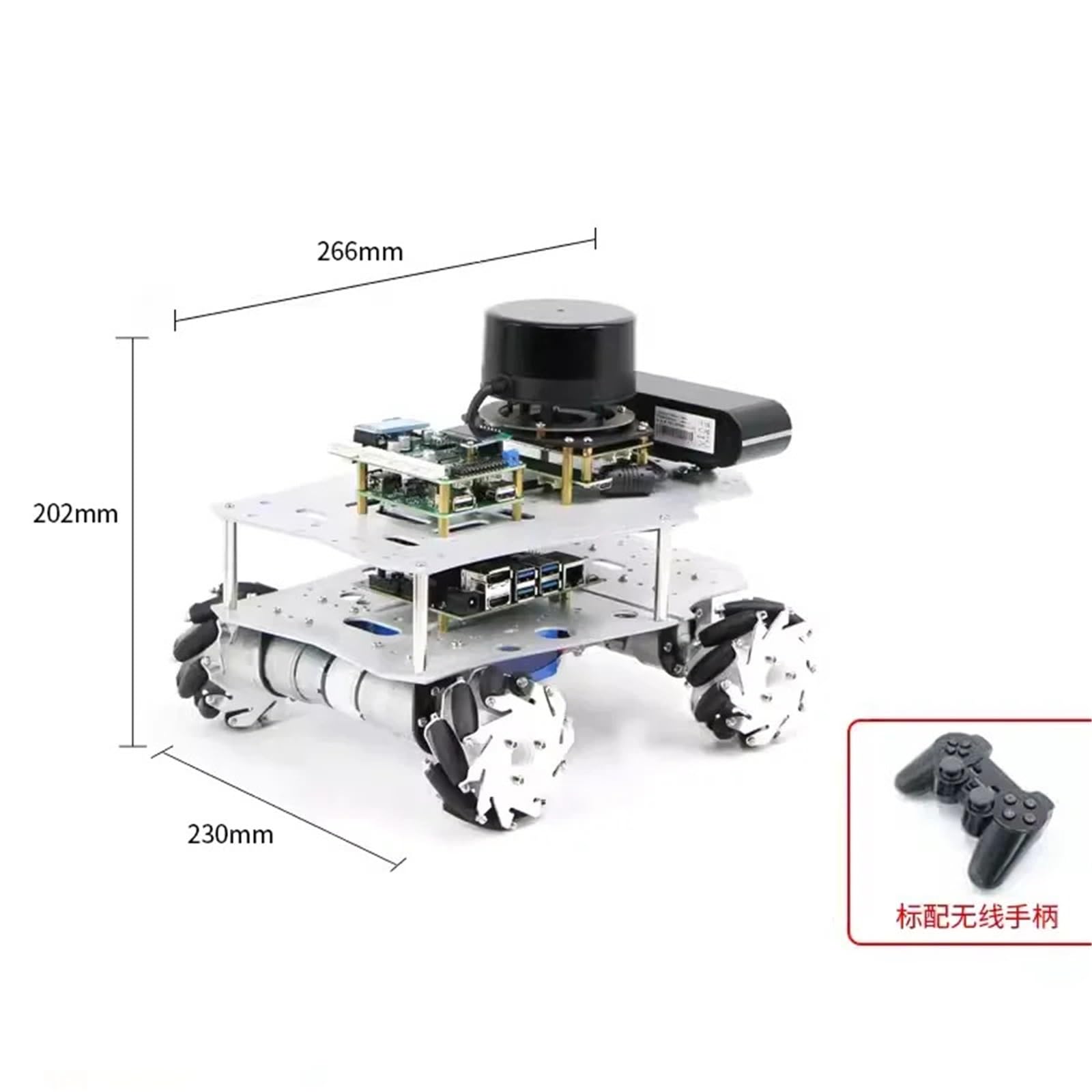Dla Raspberry Pi Ros Mecanum Wheel Robot Car 6kg obciążenie z silnikiem enkodera STM32 kamera radarowa autonomiczna nawigacja automatyczna jazda
