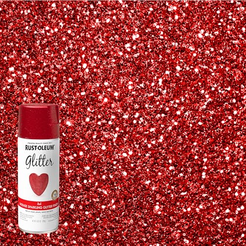 Image of Rust-Oleum 268045-6PK Specialty Glitter Spray Paint, 10.25 Oz, Red, 6 Pack