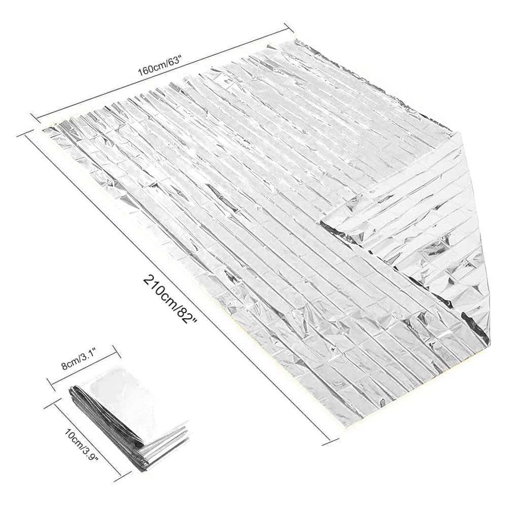 10 Couvertures d'urgence thermiques, couvertures de sauvetage (210x160cm) - Premiers