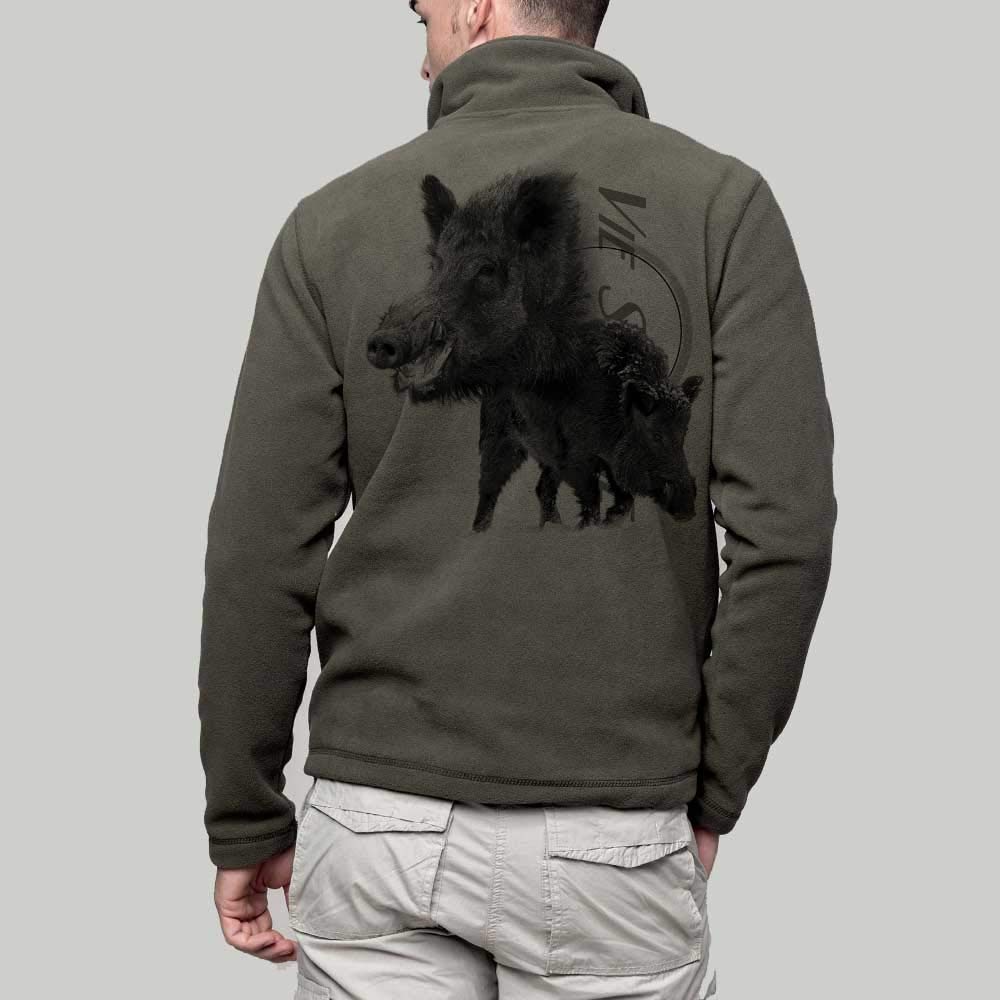 Chaqueta polar jabalí - ropa de caza personalizada
