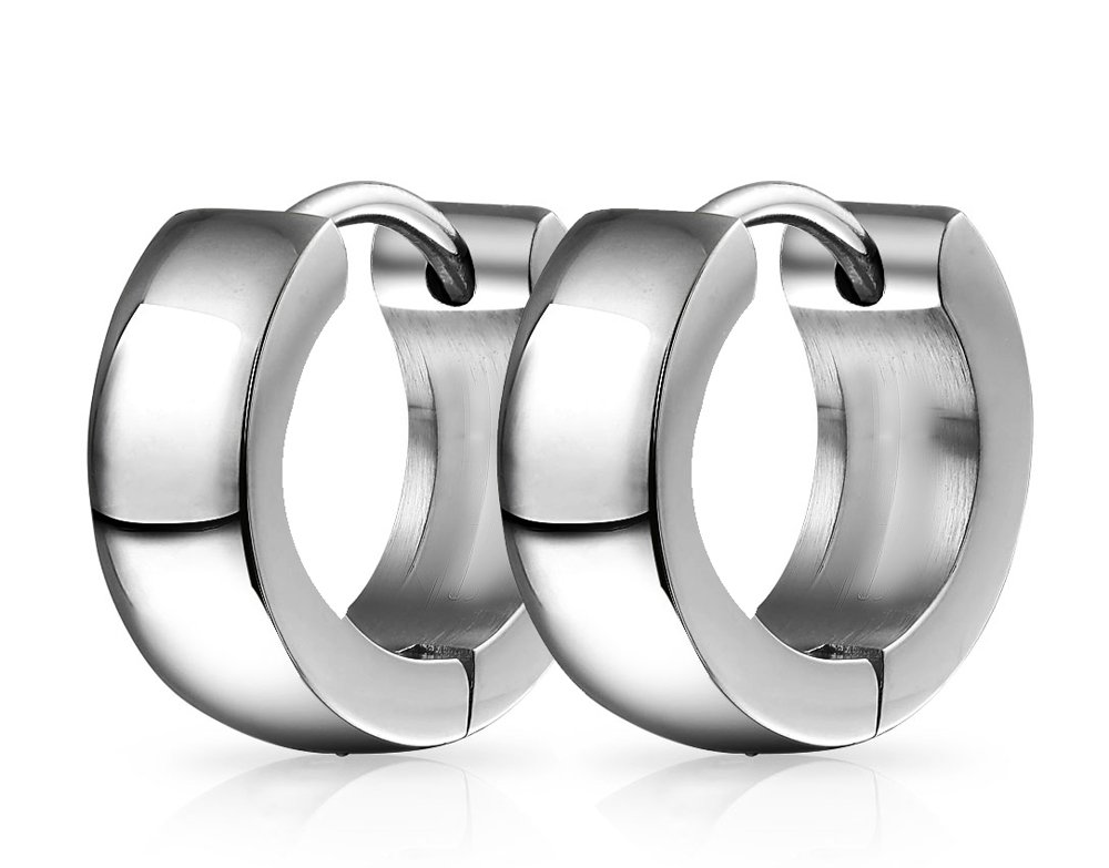 Salman Khan Inspired Silver Metal Hoop Earring (14MM) For Men