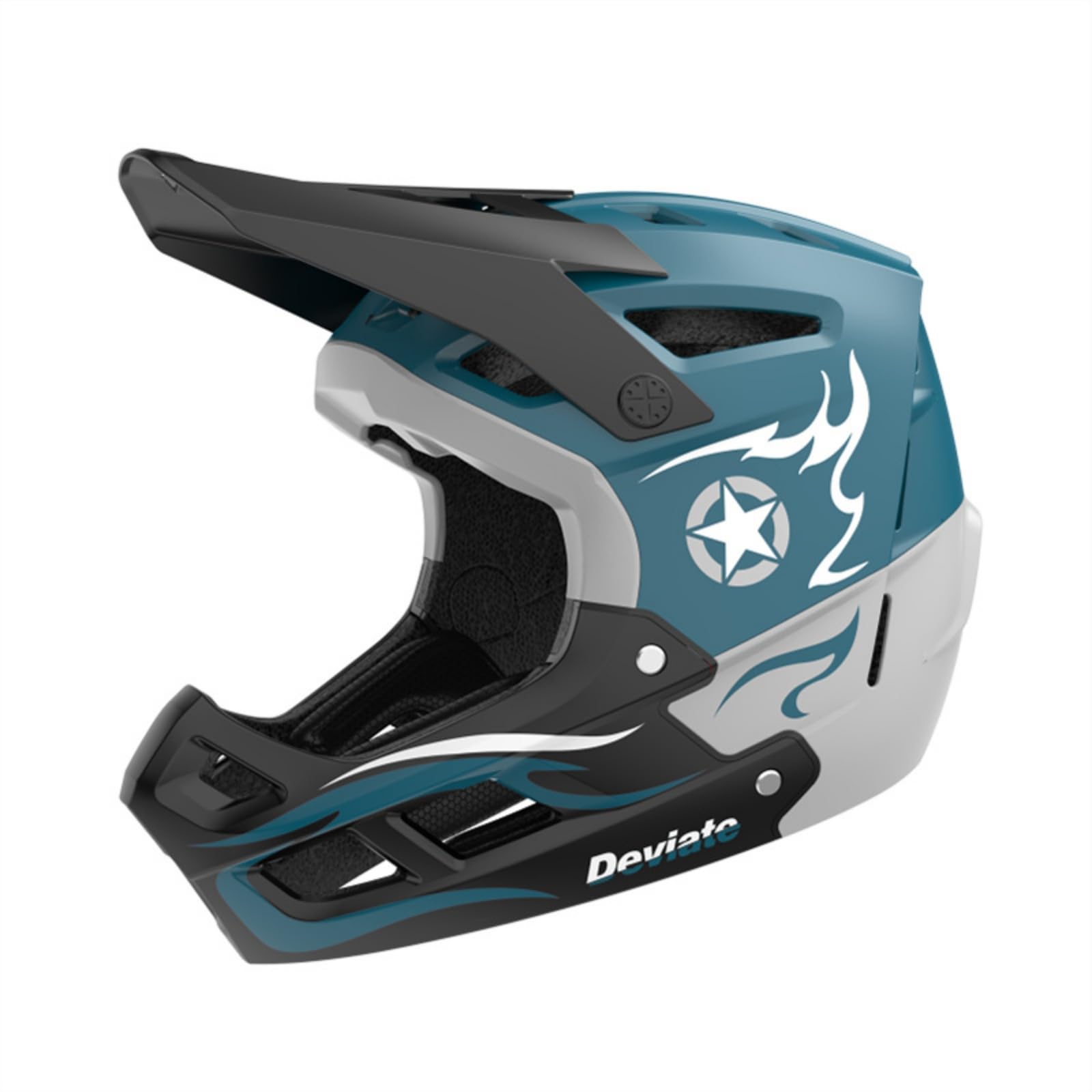 Gralara Casco Completo con Mentonera smontable Table Casco Bicicleta con Visera Ventilado para Ciclistas